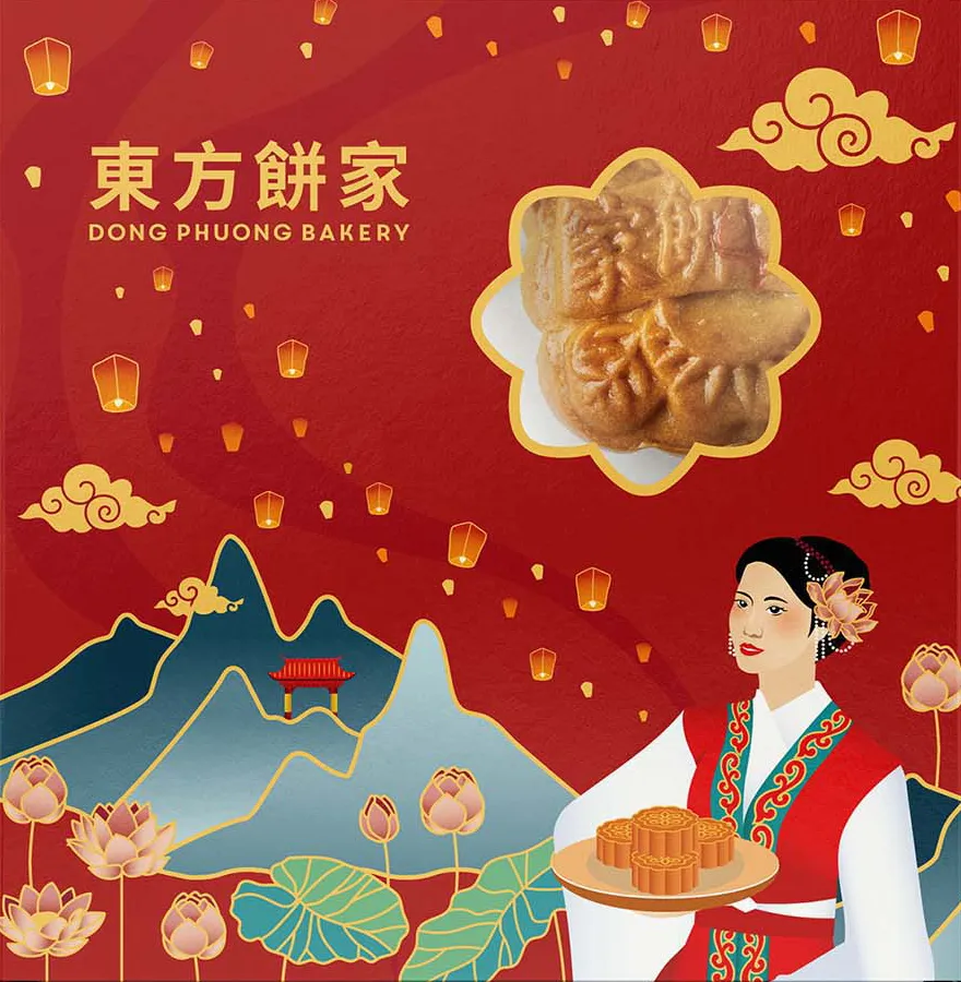 red mooncake box